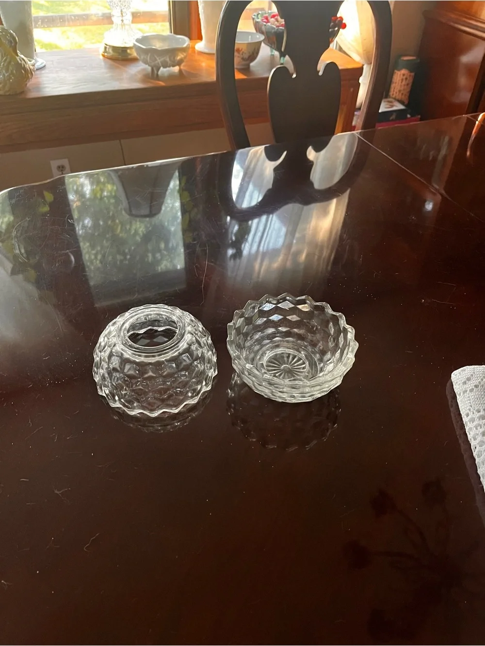 Clear Glass Textured Bud Vase